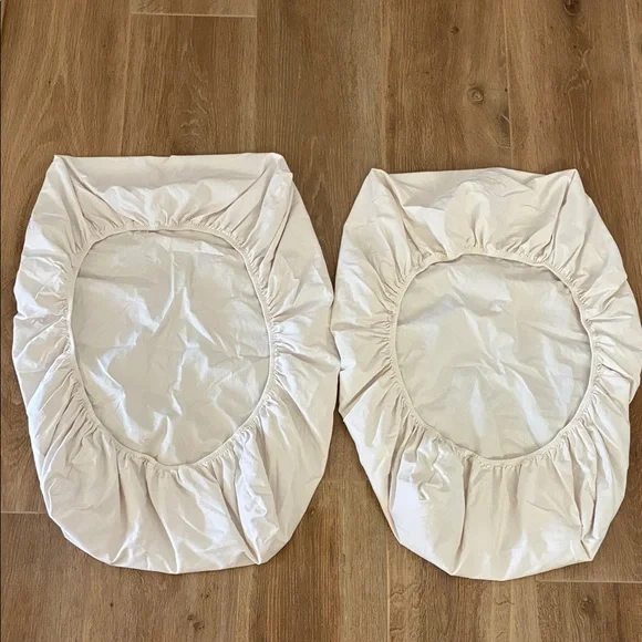 Mushie Organic Cotton Stretchy Mini Crib Sheets - Set of 2 - Picture 4 of 6